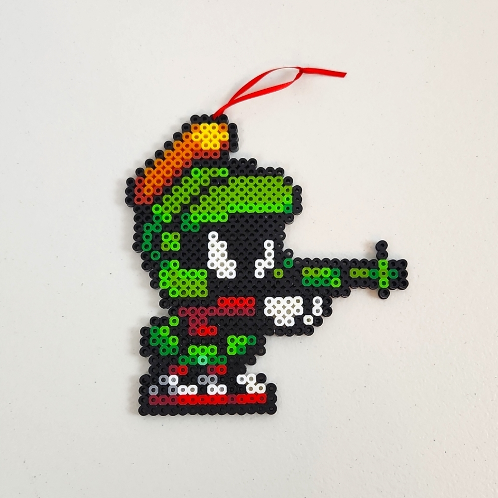 Marvin Martian Perler Bead Ornament